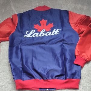New Labatt Blue Mens Bomber Jacket